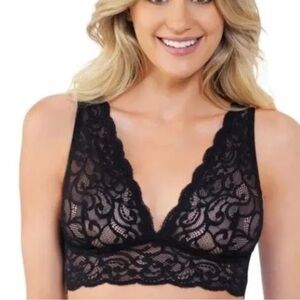 Lily of France purple sensational lace bralette in Size Large